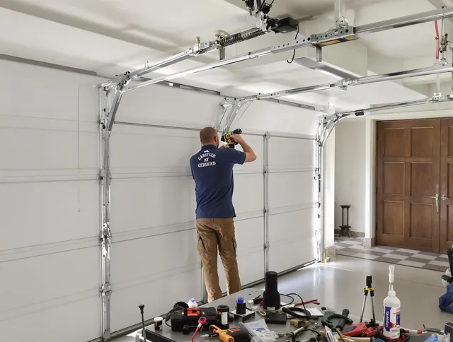 Wildomar Garage Door Repair certified technician performing precision garage door repair in Wildomar