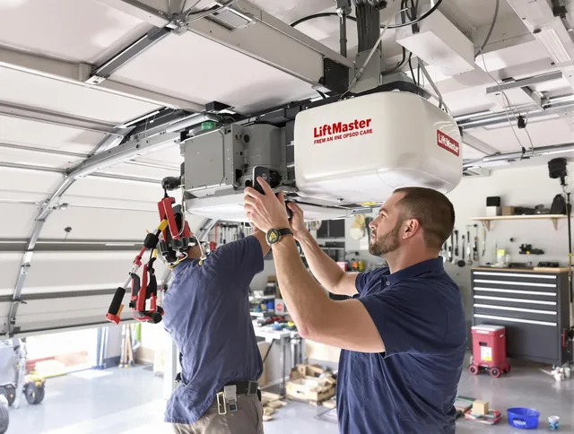 Wildomar Garage Door Repair technician performing advanced diagnostics on garage opener in Wildomar