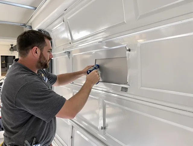 Garage door panel repair by Wildomar Garage Door Repair in Wildomar