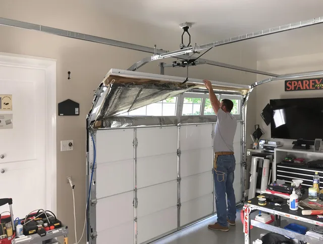 Garage door section replacement by Wildomar Garage Door Repair in Wildomar