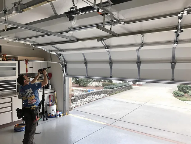 Garage door track repair service by Wildomar Garage Door Repair in Wildomar